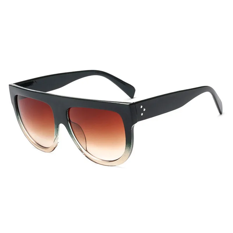 Promoción, nuevas gafas de sol cuadradas a la moda para mujer, gafas de sol Retro de marca de diseñador para dama, gafas de sol planas de gran tamaño UV400210W