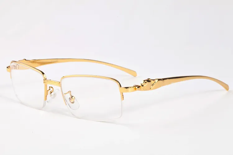 Mens designer solglasögon för kvinnor mode buffel horn glasskvinna man solglasögon leopard glasögon kantlösa glasögon lunettes263k