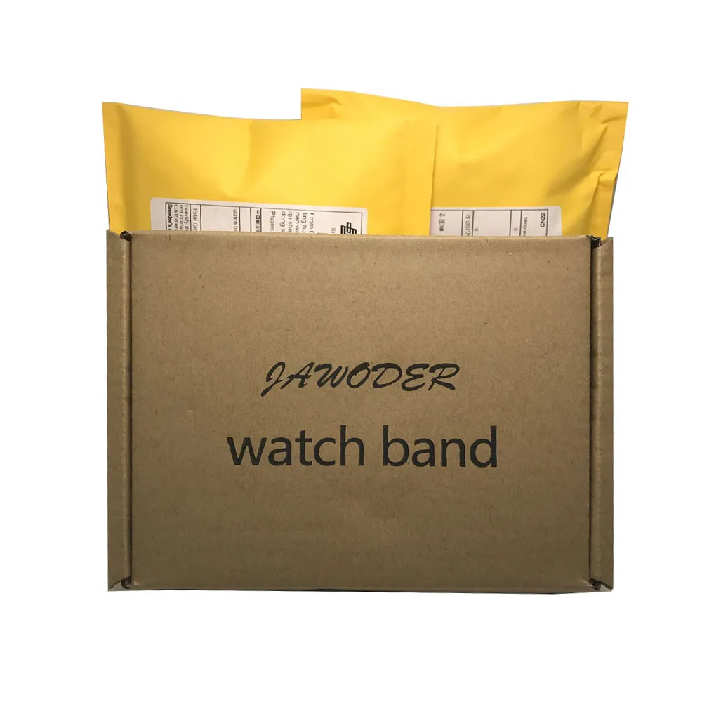 jawoder watchband 16 18 20 22mm 순수한 고체 스테인리스 스틸 연마 브러시 밴드 밴드 스트랩 배치 버클 브레이슬릿 283g