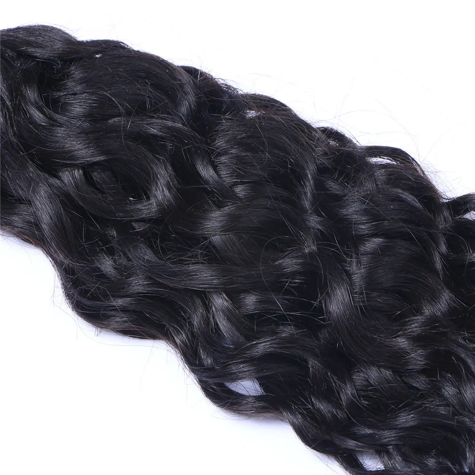 Brazilian Virgin Human Hair Natural Wave Water Wave Unprocessed Remy Hair Weaves Double Wefts 100g/Bundle 1bundleCan be Dyed Bleached