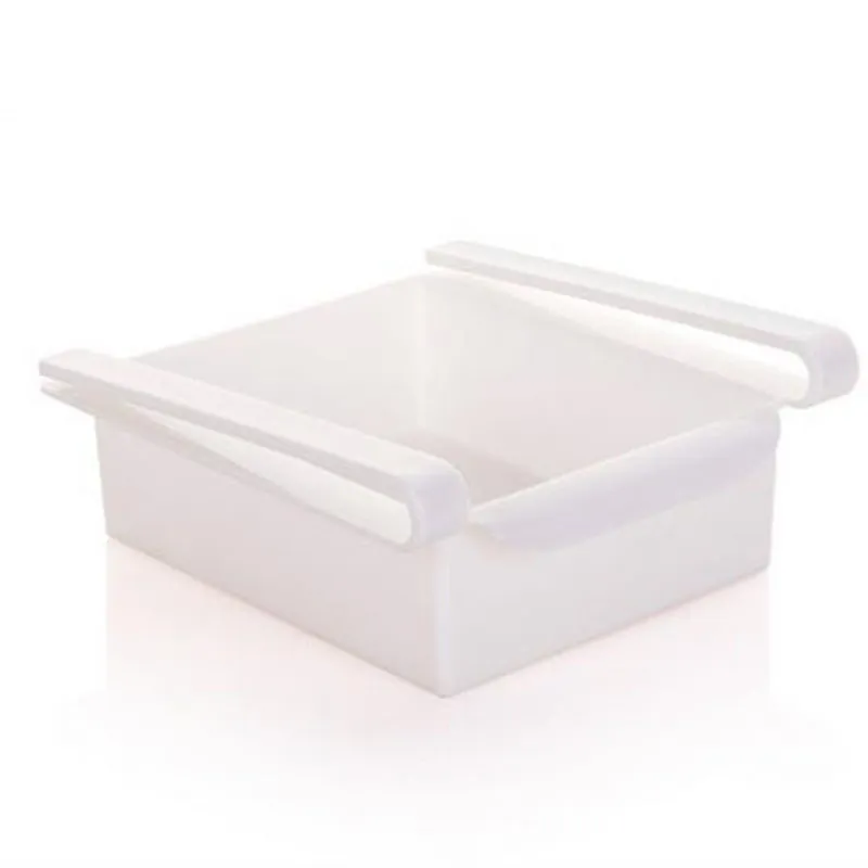 Plastic Kitchen Refrigerator Storage Rack Fridge Freezer Shelf Holder Pull-out Drawer Organiser Space saver