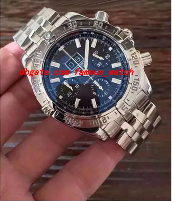 Luxe Horloges Horloge GLOEDNIEUWE MENS 1 Motoren Rvs 48mm Neptunus Blauwe Wijzerplaat A44362 Mannen Watch224A