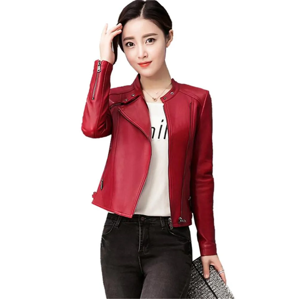 u Femmes Faux Cuir Veste Plus La Taille 4XL 