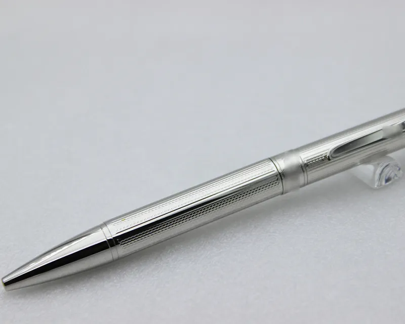 Yüksek kaliteli benzersiz tasarım lüks kalemler eğik kafa metal ofis okulu dalga tarzı tükenmez kalem yazı için