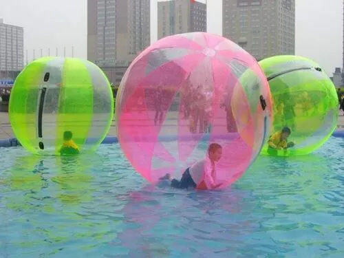 Boa água inflável colorida que anda a bola de água Zorb bola de hamster humano em 215w