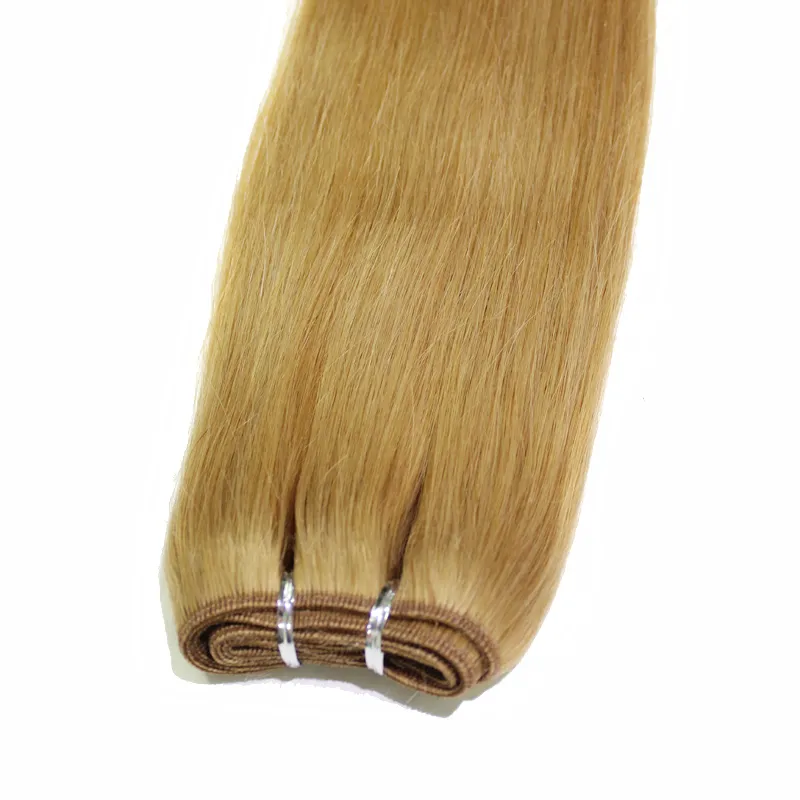 Brazilian Straight Human Hair Weave #1B Black Hair Weft #10 #8 Brown #27 #613 Blonde #99j Burgundy 100gSoft Cheap Hair