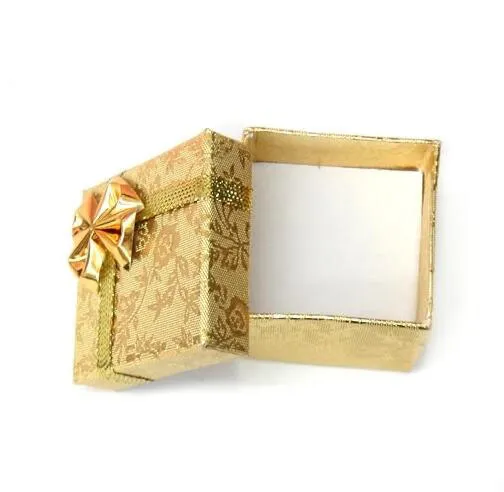 / 5x5x3cm Gold Anello Orecchini Confezioni gioielli Confezione regalo BX5