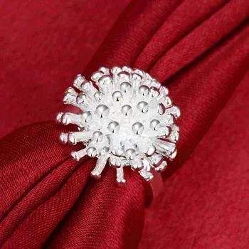 розничная торговля рождественским подарком, бесплатная доставка, новый 925 серебряный модный кольцо R001