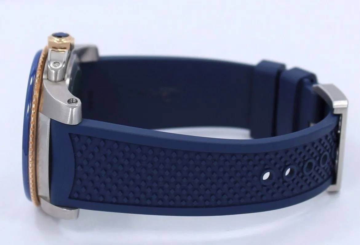 Top Quality Diver W2CA0009 Mostrador Azul e Faixa de Borracha 42mm Relógios de Pulso Esportivos Masculinos Automáticos 18k Ouro Rosa Mens Watch2170