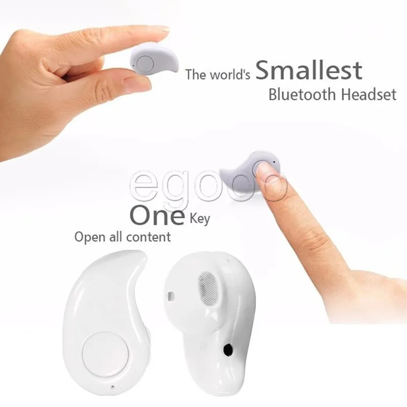 S530 Mini Wireless Stealth Bluetooth Earphone Stereo Headphone Headset Earbuds with Mic Untra-Small Hidden with Retail Package