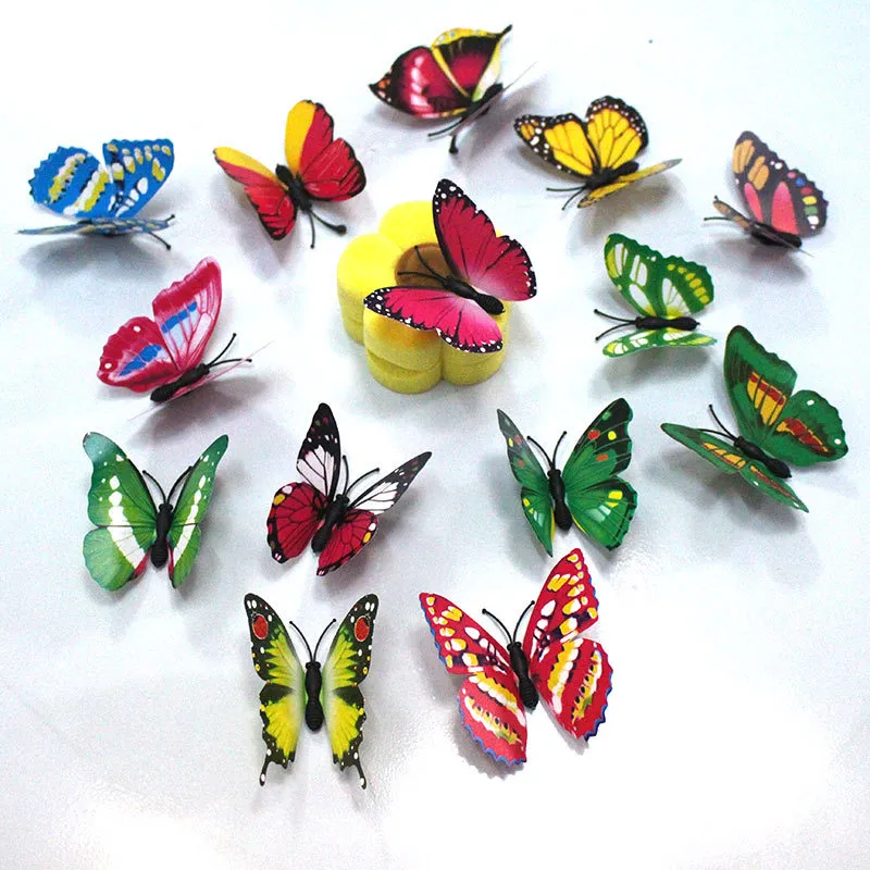 7cm Butterfly Fridge magnets party decorationArtificial plastics 40 styles wide