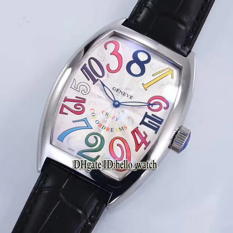 Szalone godziny 8880 CH Kolor Dreams White Dial Automatyczne męskie zegarek Srebrny obudowa biały skórzany pasek Sport Nowe gent Watches2428