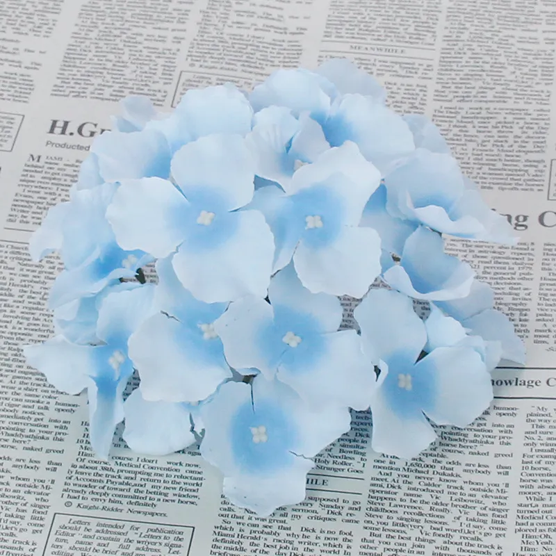 18 cm konstgjorda siden hortensia blommhuvud diy bröllop bukett blommor huvud krans girland hem dekoration g1180232h