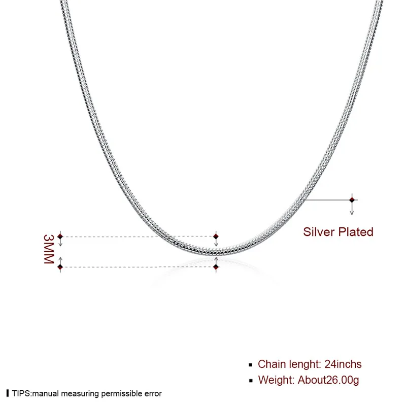 Meistverkaufte 925 silber die 3 MM schlangenkette halskette armband charme schmuck-set freies verschiffen 10 satz