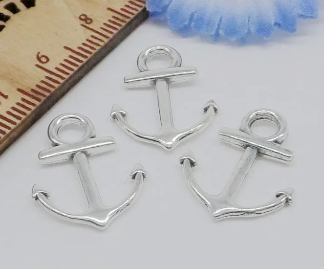 Metal Small Nautical Anchor Charms Antique silver bronze plated gold for Jewelry Making DIY Anchor Pendant Charms 1317J