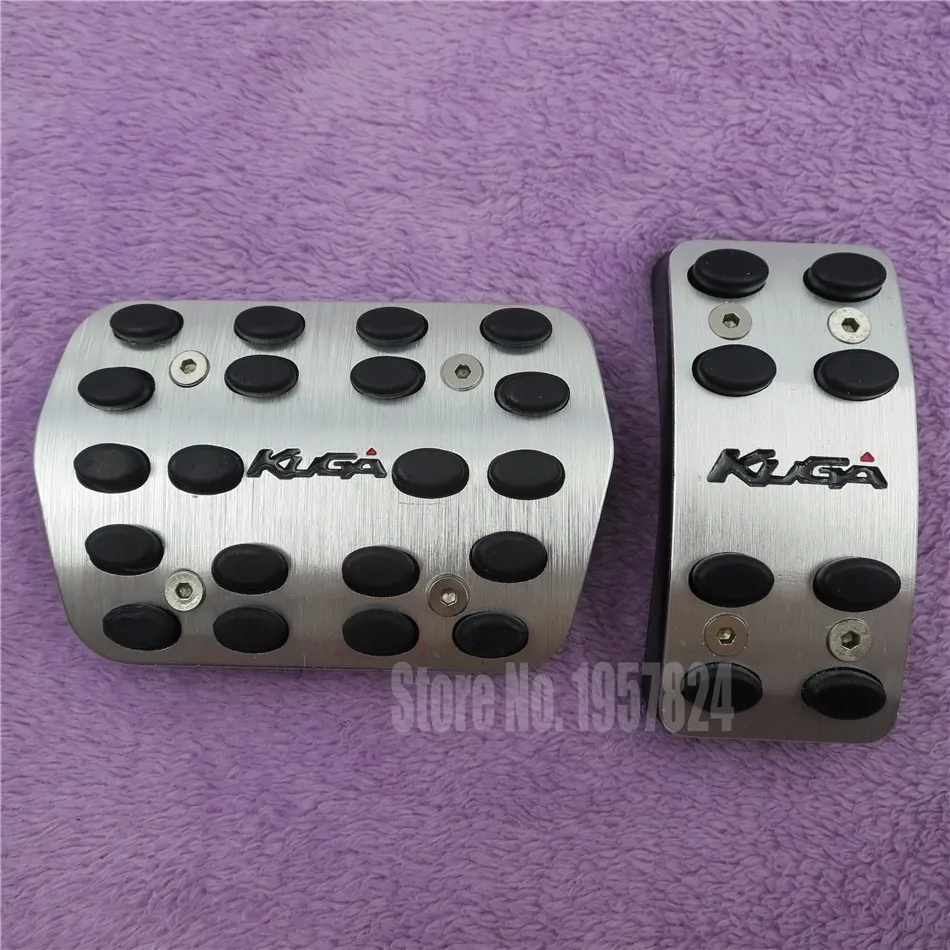 High quality aluminium alloy accelerator gas brake gootrest pedal pads, pedal cover for FORD KUGA AT