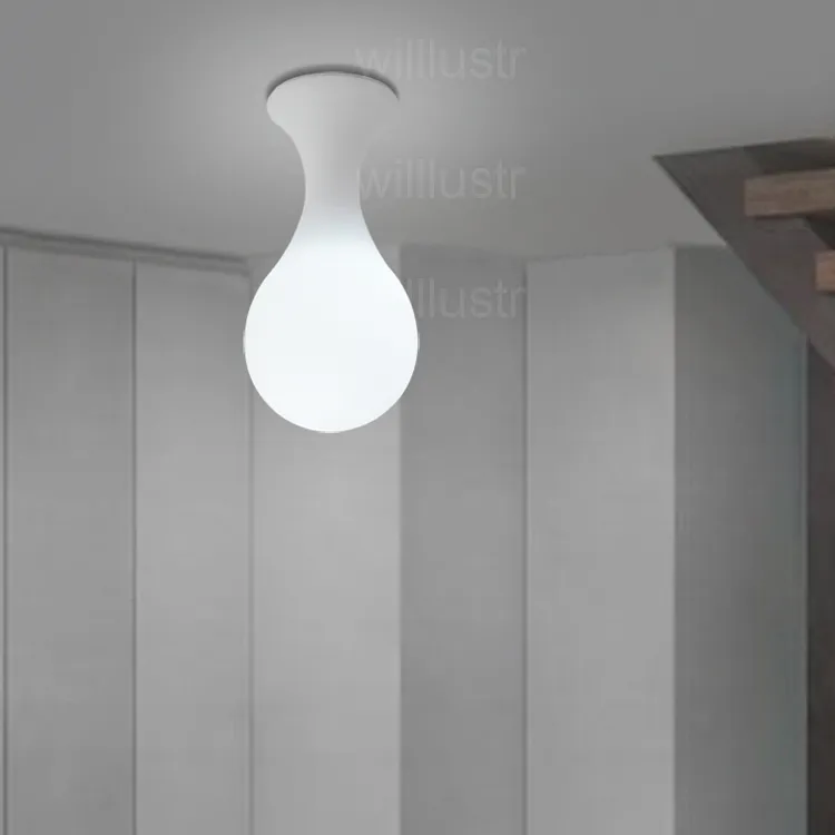 Verlaagde plafondlamp Constantin Wortmann Design wooncollectie Lichte glazen kapverlichting Liquid drop bowling stalactietenfoyer 240y