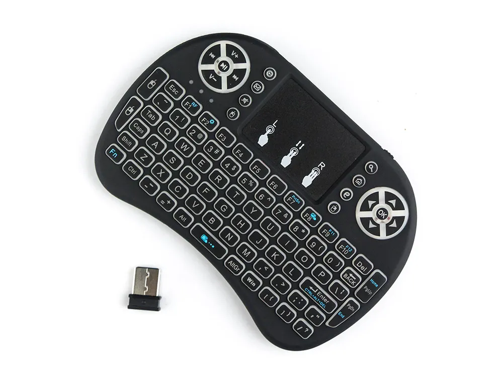 Backlight i8 English 2.4GHz Wireless Keyboard Air Mouse Touchpad Handheld Backlit for Android TV BOX Mini PC