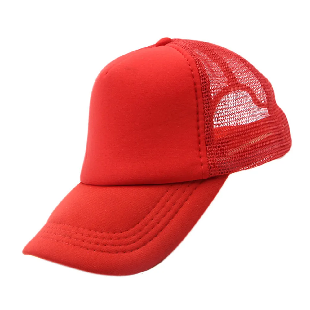Whole- Summer Plain Trucker Mesh Hat Snapback Blank Baseball Cap Adjustable Size203B