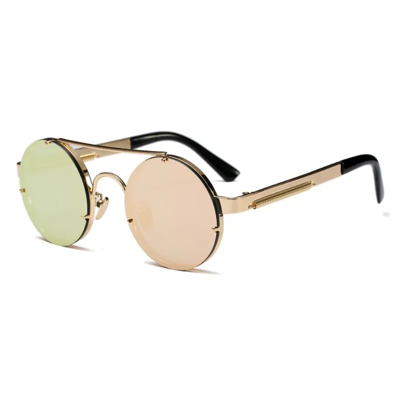 Oddkard Modern Steampunk Sunglasses للرجال والنساء مصمم العلامة التجارية Round Fashion Sun Glasses Oculos de sol UV400264i