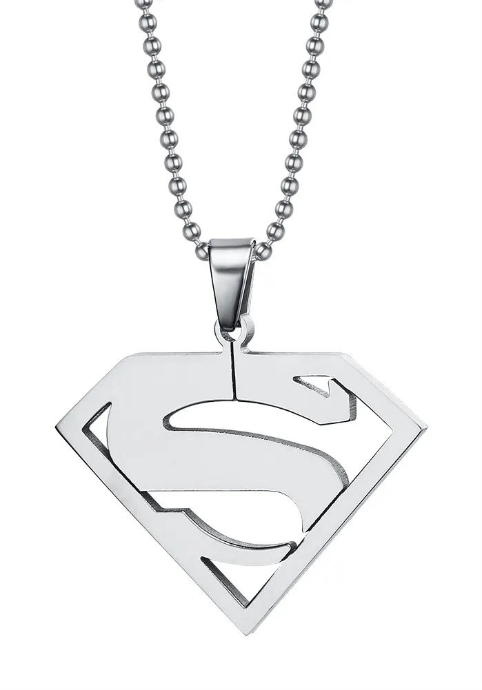 Superman Pendaplated Superman Collane Pendants Jewelry for Men Women PN-002289L
