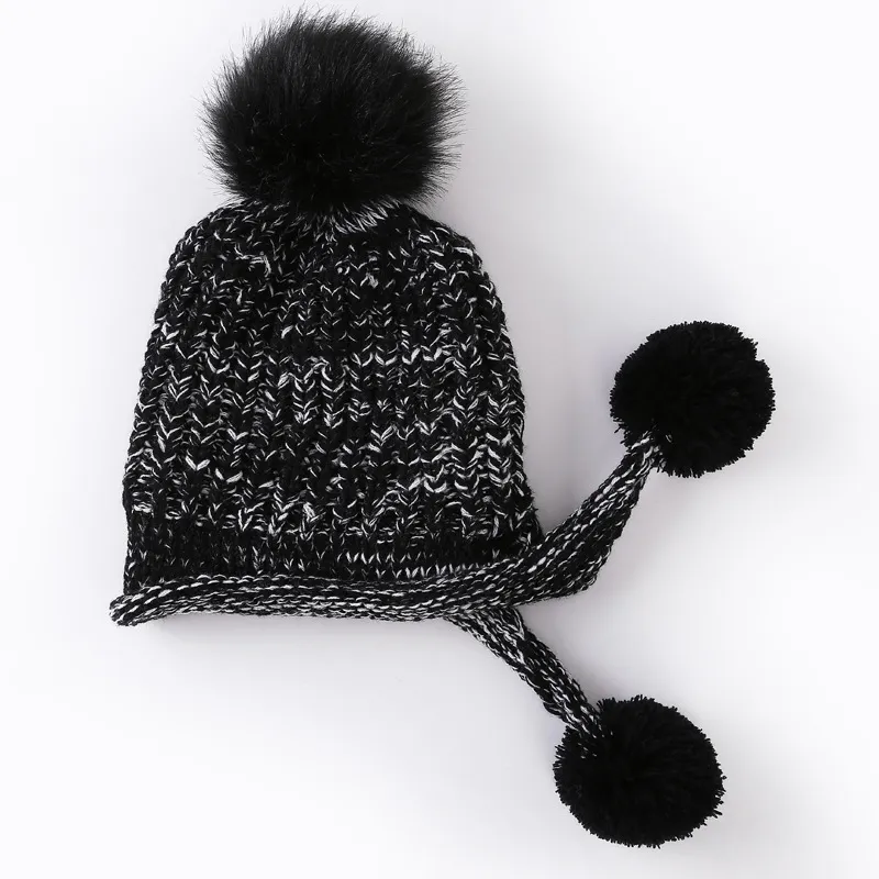Zimowy kapelusz czapki dla kobiet wełniany mieszanki wełny miękkie ciepłe czapki czaszki z nausznikami piękne damskie czapki gorro z aksamitnym GH-254278B