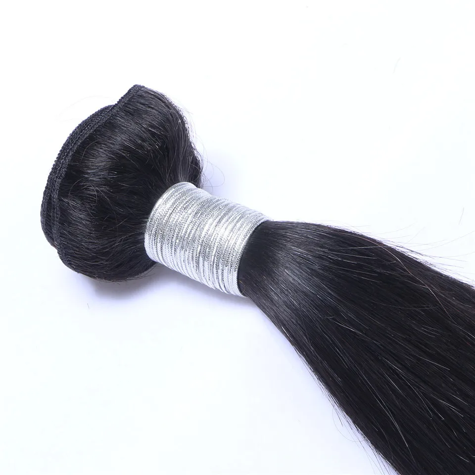 Indian Virgin Human Hair Straight Unprocessed Remy Hair Weaves Double Wefts 100g/Bundle Can be Dyed Bleached Hair Extensions