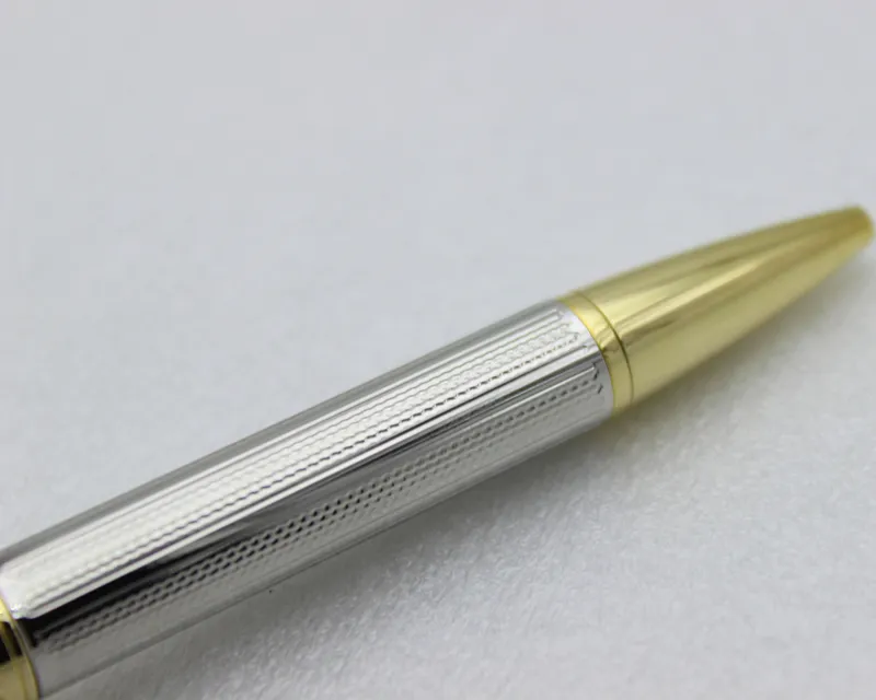 Yüksek kaliteli benzersiz tasarım lüks kalemler eğik kafa metal ofis okulu dalga tarzı tükenmez kalem yazı için