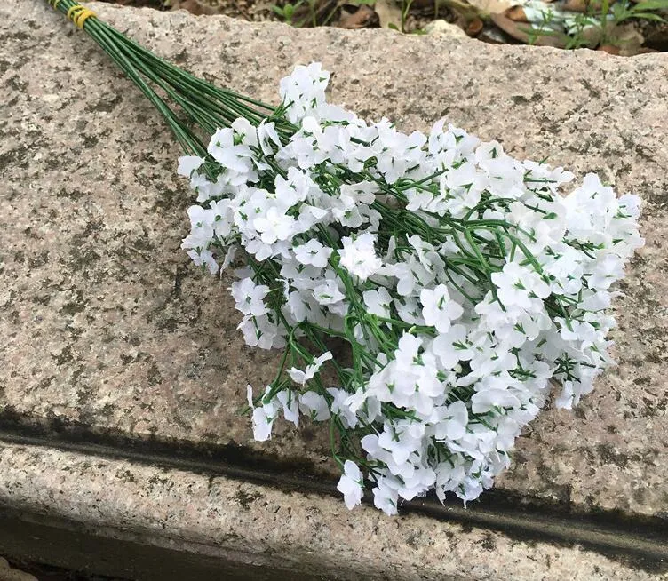 blanc artificiel Gypsophila fleur fleurs Les paniculata de babysbreath fleurs en soie pour partie arrangement floral de Noël fleur décorative