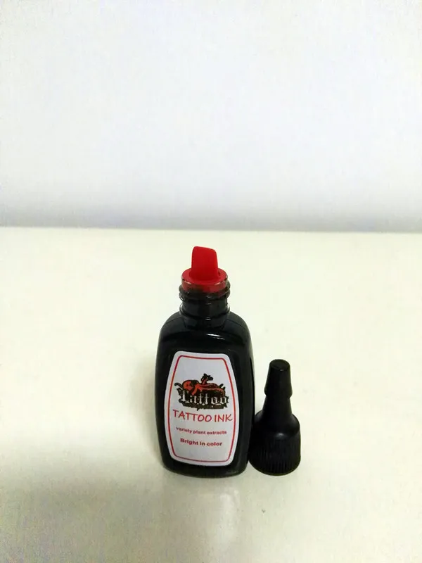 Dövme bir şişe üst siyah dövme mürekkep 1/2 oz dövmeler kalıcı makyaj pigment kaynağı