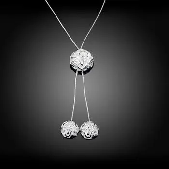 Al por mayor - El precio bajo al por menor regalo de Navidad 925 joyería de plata de moda envío gratis Collar N036