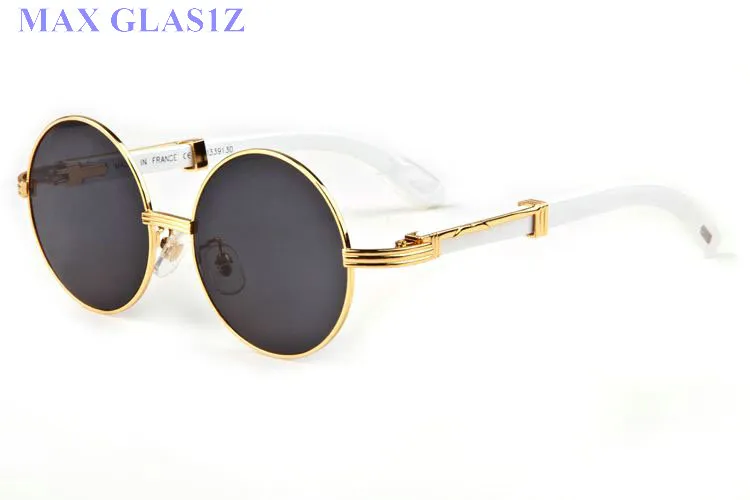 Solglasögon för män varumärkesdesignglasögon i full ram buffelhorn glasögon sportklara lins solglasögon med box274l