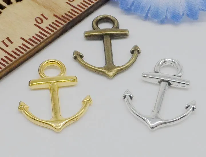 i 300 pezzi piccoli ciondoli in metallo con ancora nautica argento antico bronzo placcato oro la creazione di gioielli pendenti con ancoraggio fai da te 1246 m