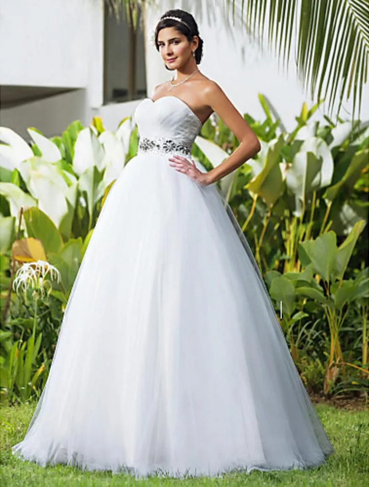 New Arrival Ball Gown Wedding Dress Classic &Timeless Elegant & Luxurious Simply Sublime Floor-length Sweetheart Tulle with Beading