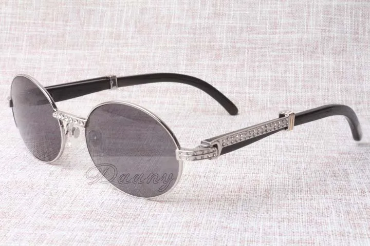 17 Nouvelles lunettes de soleil rond en diamant Corniques de bétail Cédies de lune