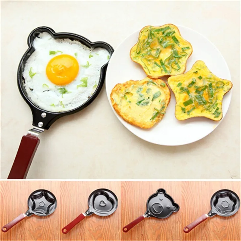 Breakfast Omelette Pans Pancake Egg Fryer Skillet Mini Non-Stick Frying Pan Cookware296S