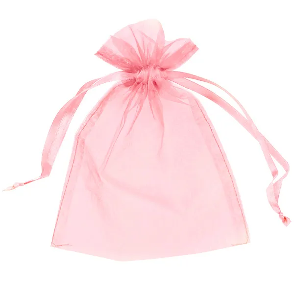 100 pçs 5x7 polegada prata organza sacos presente envoltório bolsa casamento favor festa de natal suprimentos 13x18cm multi cores vermelho rosa marfim 3017