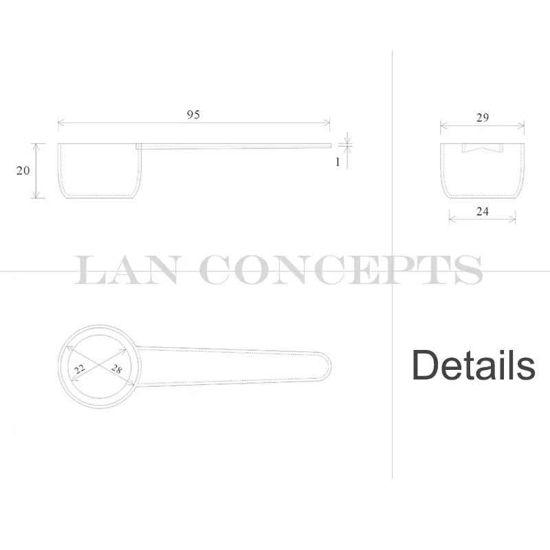 5g 10ML cuillère en plastique 5 grammes HDPE cuillère outil de mesure pour la nourriture liquide lait médical en poudre - blanc / OP1017258o