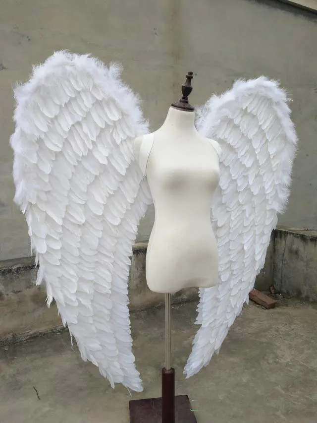 large size beautiful white angel wings Automobile Exhibition stage performance Displays Wedding shooting props pure handmade