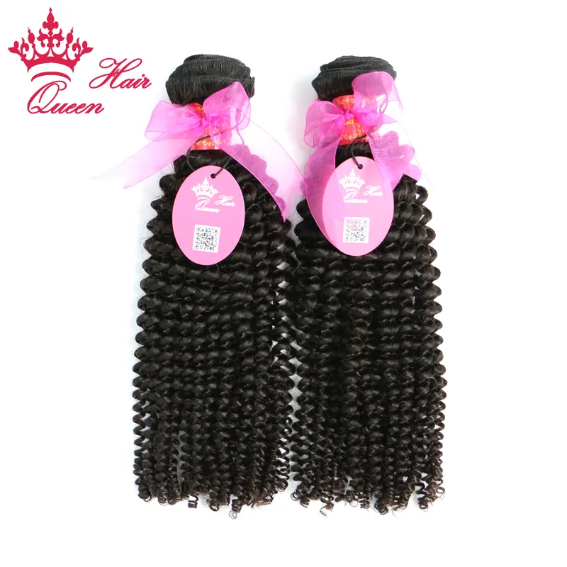 Productos para el cabello de la reina 100% Virgin Human Hair Best Calidad 8-30 3 unids Virgin Brasileño Kinky Curly Haave Weave En stock Factory Price