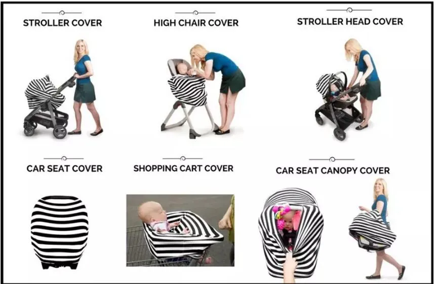 New Arrival Soft Nursing Cover Breastfeeding Scarf Baby Car Seat Cover Canopy and Nursing Cover for Babies