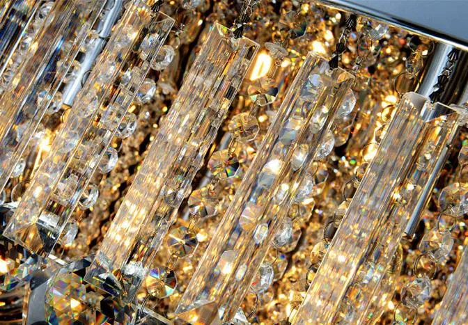 현대 K9 크리스탈 LED 샹들리에 천장 조명 조명 50cm 60cm 80cm 펜던트 램프 홈 장식 264p