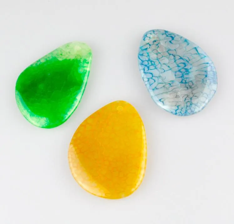 Gemas Naturales Semi Precious Stones Mix Stripe Agate Beads Colgante de lágrimas Pargados Agros