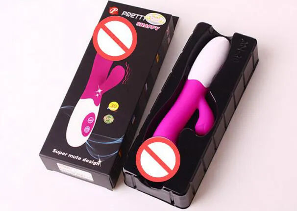 30 Speed Dual Vibration G-spot Vibrator Silicone Rabbit Vibrators Waterproof Vibrating Stick Dildo Massager Sex Toys by DHL
