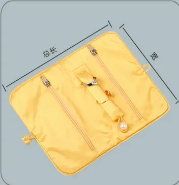 Роскошные цветочные портативные складные ювелирные изделия рулоны путешествия хранения сумка китайский стиль шелковый пакет 2 на молнии упаковки