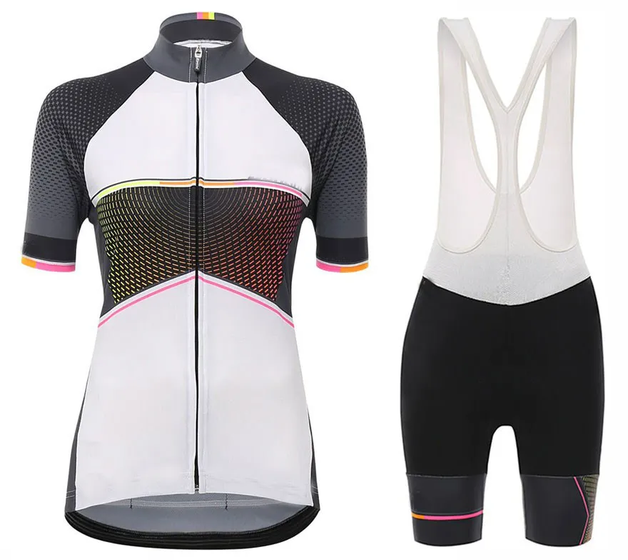 Kobiety Black Pro Team Jersey i BIB Shorts Oddychane Ropa Ciclismo Mujer Mtb Munforms Tun Cycliste Pro 20222502