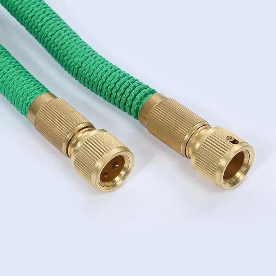 50FT Expandable Garden Watering Hose Flexible Pipe With Spray Nozzle Metal Connector Washing Car Pet Bath Hoses