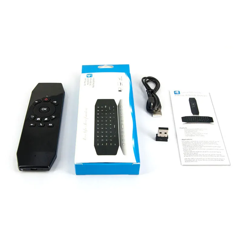 T5 Mic 2.4G Wireless Fly Air Mouse with Microphone Voice Universal Remote Control Keyboard IR Learning Keyboard For Android TV Box PC