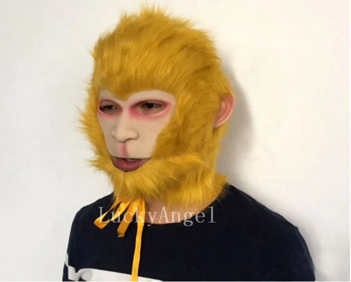 2017 di alta qualità di Halloween Monkey King Mask Horror Rubber Latex Maschera Full Mask Halloween Cosplay Monkey Mask Mask Halloween Props FRE260N