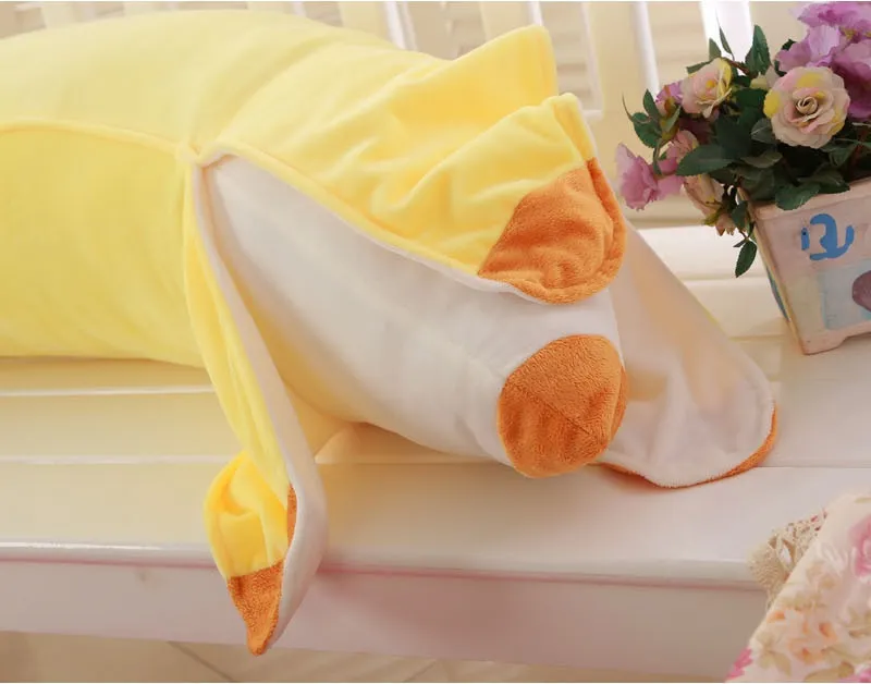 long peeling banana pillow cushion cute plush toy doll decorative pillow for sofa or car creative home furnishing cushion309S